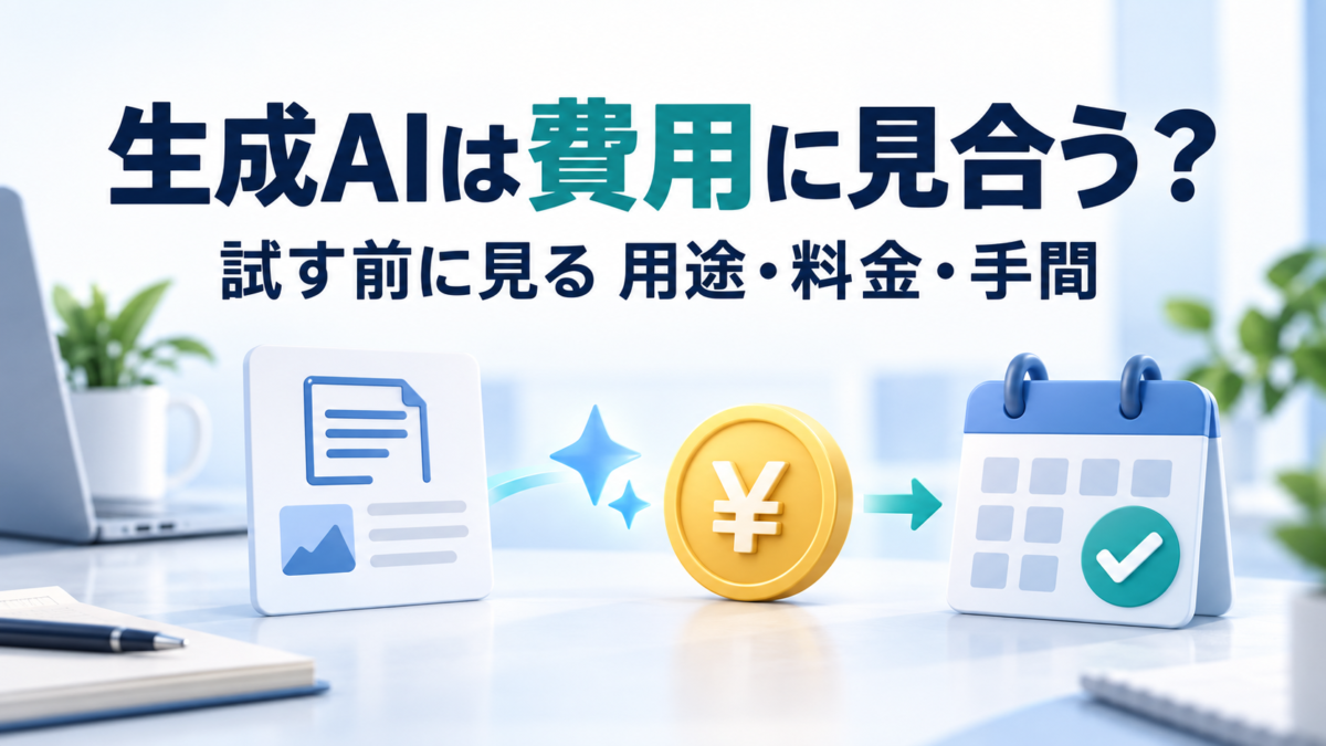 Blog50 アイキャッチ AIは費用に見合うのか、試す前に用途・契約条件・手間を確認しよう